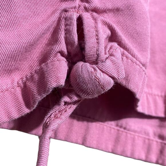 madewell pink high wasited elastic band pull on shorts with ties - women's XL - Picture 4 of 8